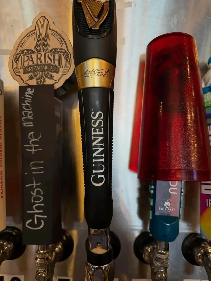 Beer tap handles at the Bamboo bar